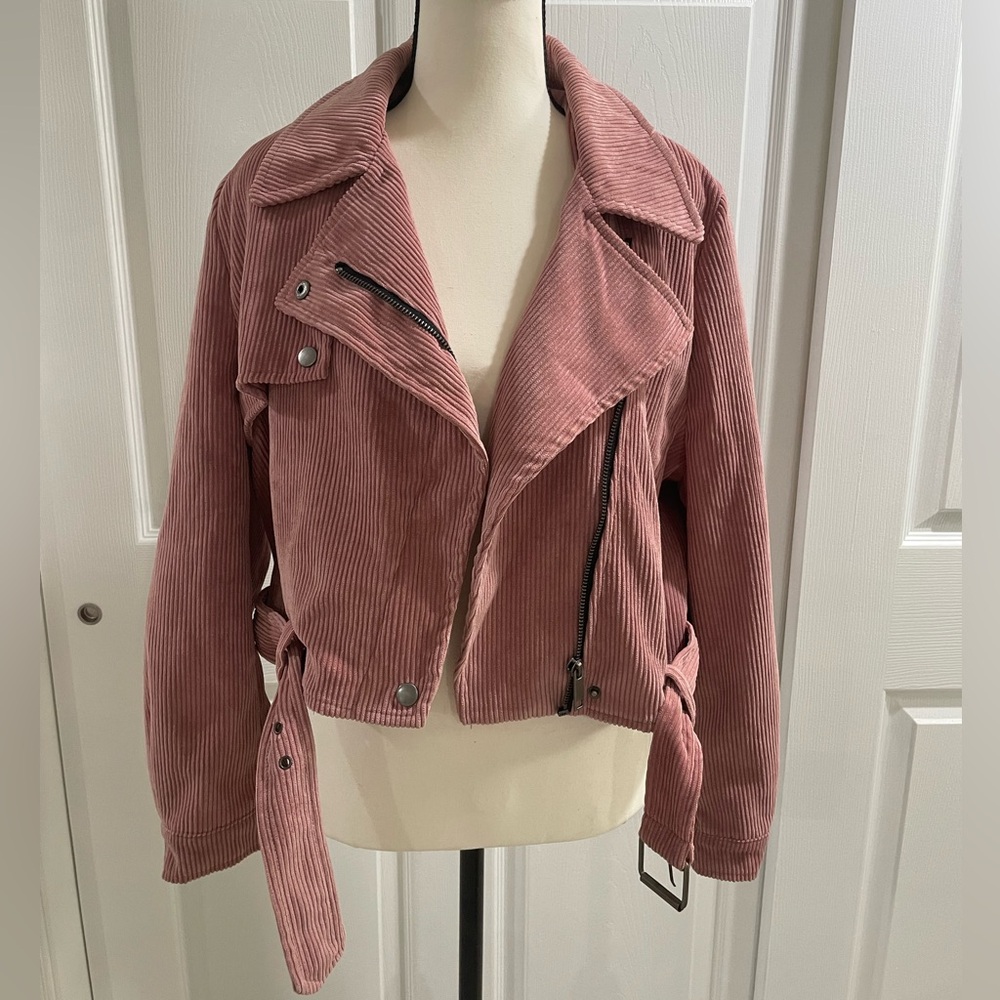 Nasty Gal - Rose Pink Corduroy Jacket